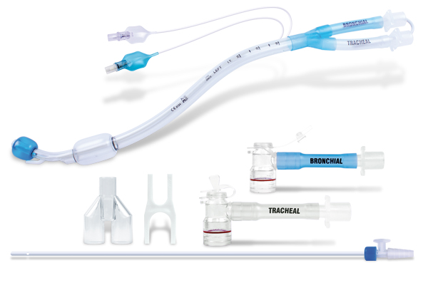 Tubo bronquial doble lumen con gancho de carina (izquierdo)